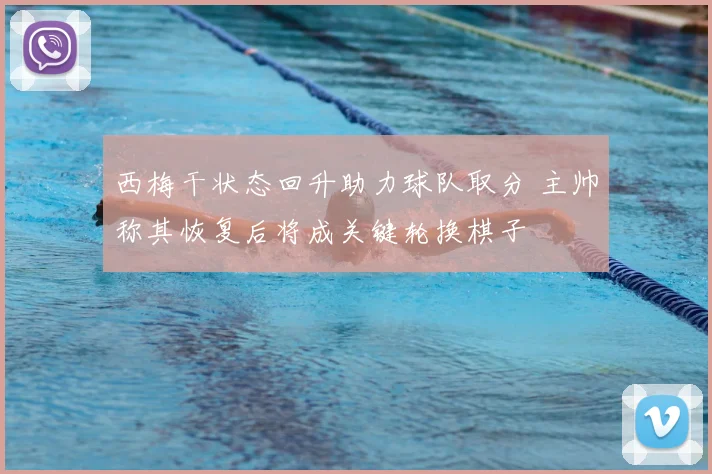 西梅干状态回升助力球队取分 主帅称其恢复后将成关键轮换棋子